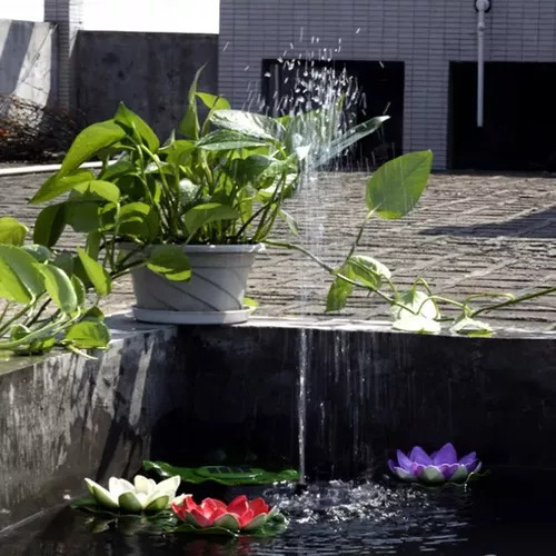 Bomba De Agua Decorativa Con Flotador Solar, Fuente Pequeña