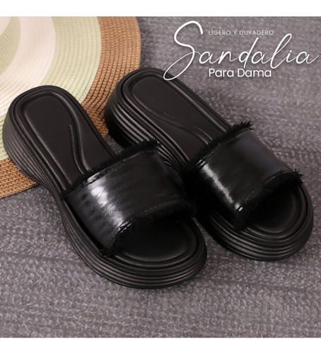 Sandalia Dama Negra 22/25 Paquete Con 6 Pares