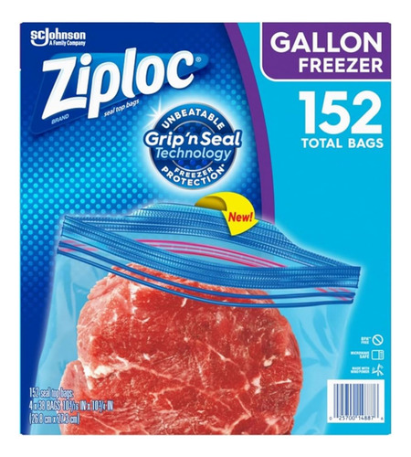 Ziploc Bolsas Reutilizable Para Congelar Alimentos 152