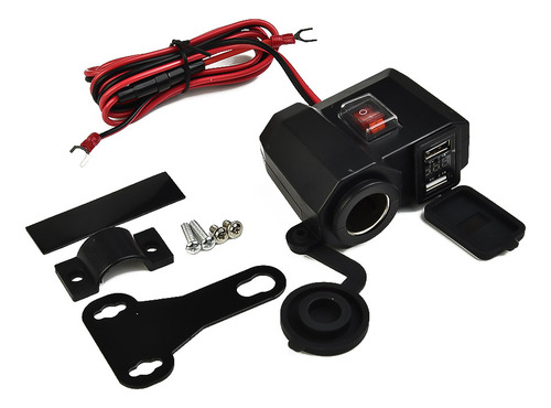 Cargador Usb Para Motocicleta Con Enchufe Dc 5 V 2.1 A