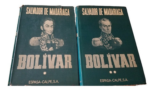 Bolivar Salvador De Madariaga Tapa Dura Historia 2 Tomos
