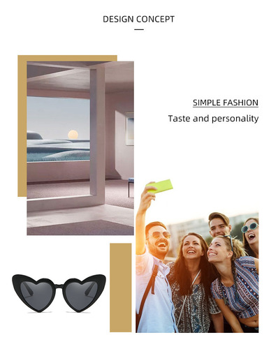 10pz Gafas De Sol Corazón Accesorios Moda Niñas Mujer Lentes