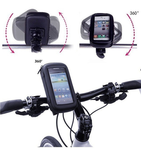 Imagen 5 de 7 de Soporte Holder 360 Moto Bicicleta Celular Gps Mp4 Waterproof