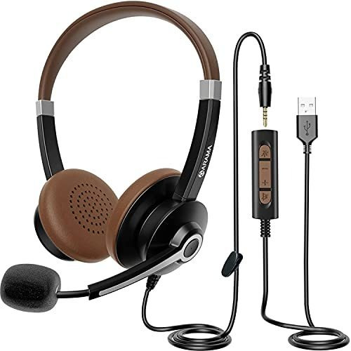 Auriculares Usb Con Micrófono Cancelación De Ruido Y