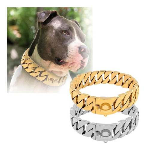 Pitbull Bulldog Silver Gold - Silver Gold