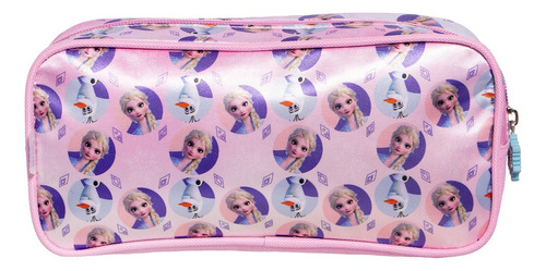 Kit Mochila Frozen Lapicera Original Ruz C Luz Primaria Rosa Rosa