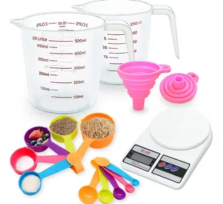 Juego De Cucharas Medidoras Y Tazas Medidoras, 15 Piezas