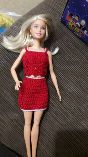 Kit Roupa de Barbie Croche 4 Peças, Brinquedo Moda Barbie Nunca Usado  92806473