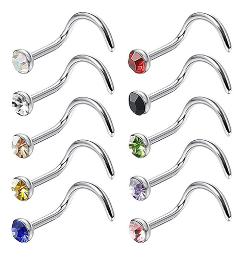 Pernos De Nariz De Acero Inoxidable 20g-3mm