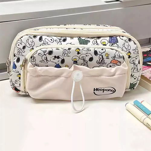 @ Lapicera Cosmetiquera Doble Cierre Snoopy 10x20 Cm Peanuts