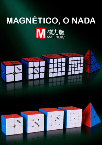 Cubo Rubik 3x3 Qiyi Ms Magnético Stickerless 3x3x3 + Estuche