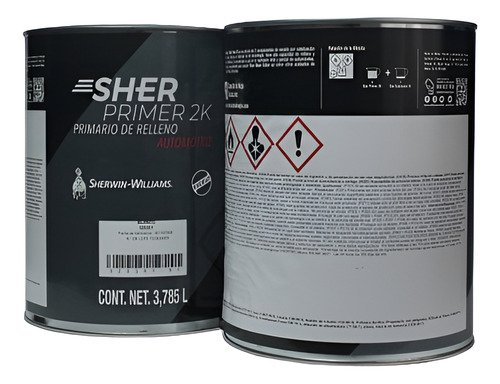 Sher Primer 2k Kit 4.731l Gris Claro