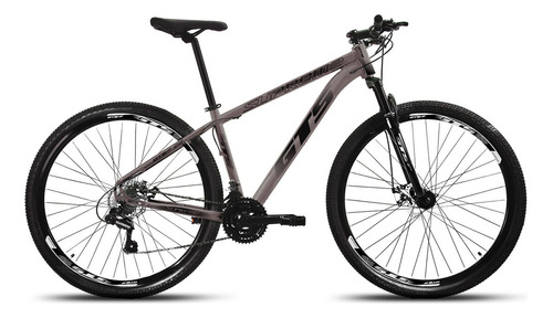 Bicicleta Aro 29 Gts Supreme Câmbios Shimano 21v Freio Disco Cor Cinza/preto Tamanho Do Quadro 17  