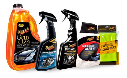Imagen 1 de 4 de Kit Deluxe Manten.motor Y Lavado Exterior P/ Meguiar's K1005