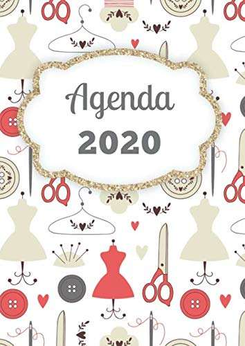 Agenda 2020: Tema Costura Agenda Mensual Y Semanal + Organiz