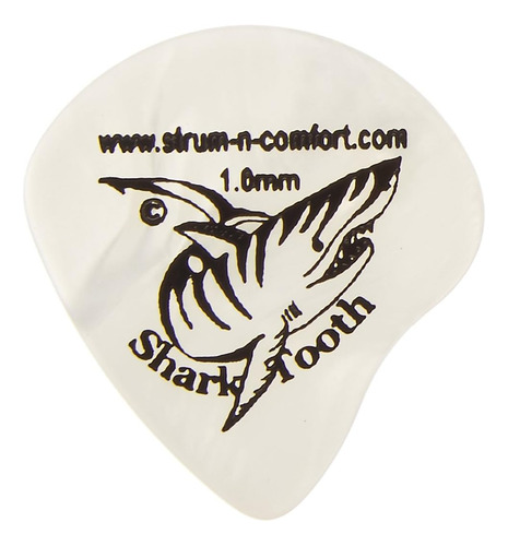 Strum-n-comfort Sharktooth 1,0 Mm Púas Planas De Celuloide P