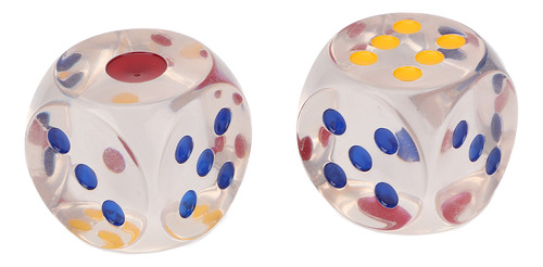Juego De Dados De Plástico, 2 Unidades, Transparentes, Imper