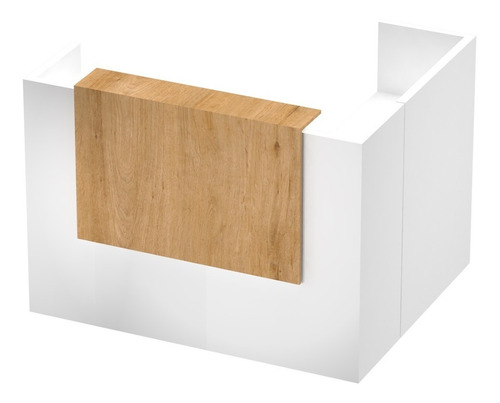 Mesón Recepción L Cerrado Con Mueble De Apoyo 150x136x109cm