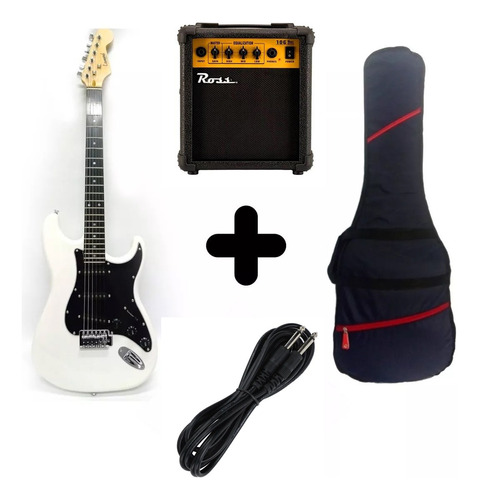 Pack Guitarra Leonard Stratocaster Funda Cable Amplificador