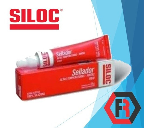 Sellador Silicona Juntas Alta Temperatura Rojo 100 Gr Siloc