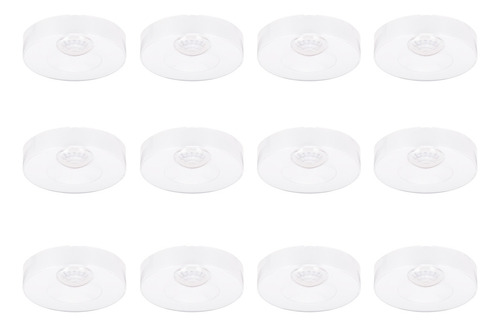Pack 12 Luminarios Techo 0.5W, Sensor Pir, Estévez, Blanco