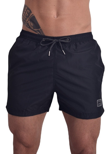 Short De Baño Hombre Liso Malla Traje Secado Rapido