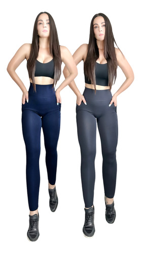 Set D 2 Legging Mujer Mallones Leggins Mallas Térmicas Mayon