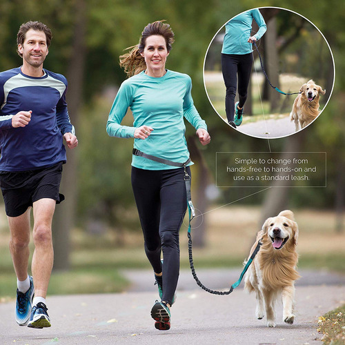 Correa For Perros Manos Libres Con Cintura Ajustable Y