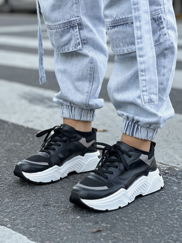 Zapatillas Sneaker Moda Mujer Plataforma Altas Bym Shoes