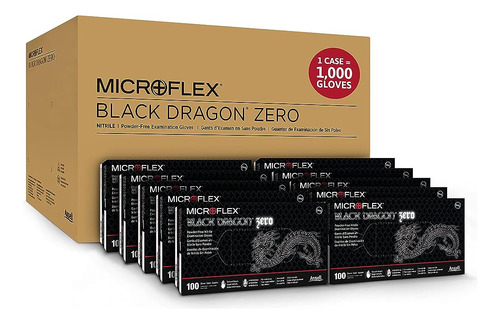 Microflex Black Dragon Zero Bd-100n 5mil Guantes Desechables