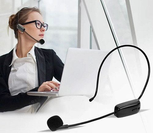 Microfono Inhalambrico Bluetooth 5.0 Cintillo Recargable