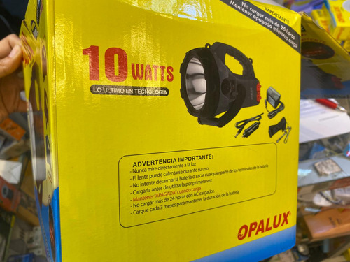 Linterna Recargable De Mano Largo Alcance Opalux 10w Chacra