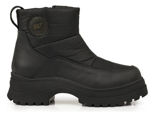 Bota Cuero Mujer Nylon Plataforma Botineta Zapato Briganti