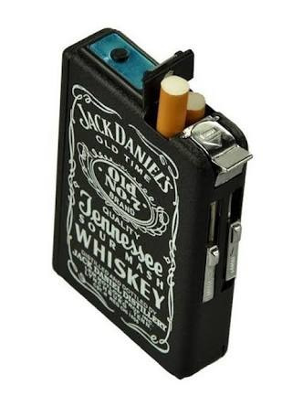 Porta Cigarrera Con Encendedor Automático Jack Daniels Nuevo