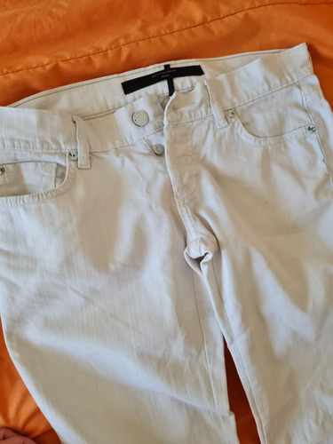 Pantalón Jean Mujer Akiabara Blanco Recto Talle 28 (medium)