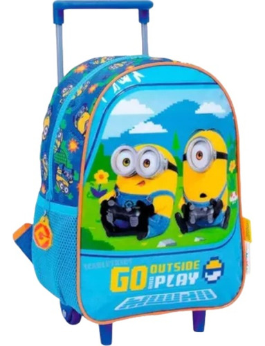 Mochila Minions Con Carrito Jardín 12 Pulgadas 