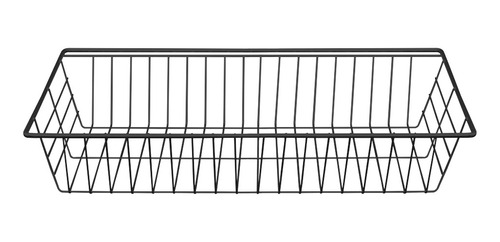 Cesto Gaveta Fruteira Aramado Em Aço Com Corrediça Preto  M5