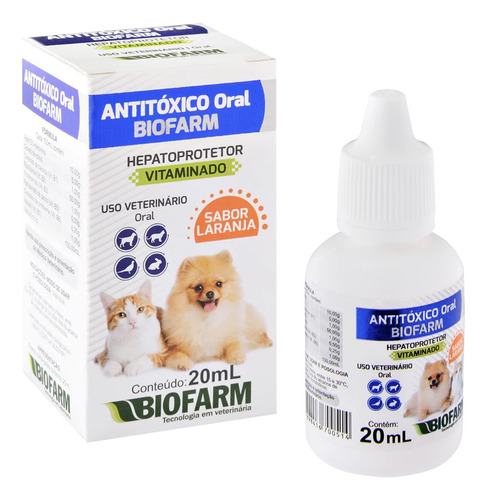 Antitoxico Oral 20ml Remédio Para Vomito E Nausea - Biofarm