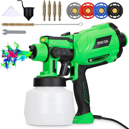 Paint Sprayer,550w Electric Paint Gun With 4 Nozzles (1mm,1.