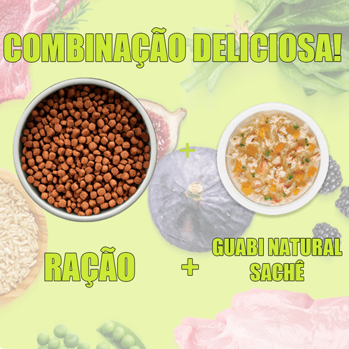 Sachê Guabi Natural Gatos Frango Salmão Cereais 85g 12un