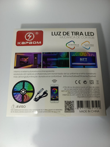 Fita Led 5m Smart Wi-fi Rgb Inteligente Quarto Sala Decor Rgb