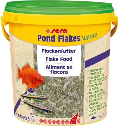 Sera Pond Flakes 1,6kg Alimento Para Peces De Agua Fria 