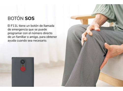 Teléfono Adulto Mayor Logic F11l 4g Tipo Almeja Negro