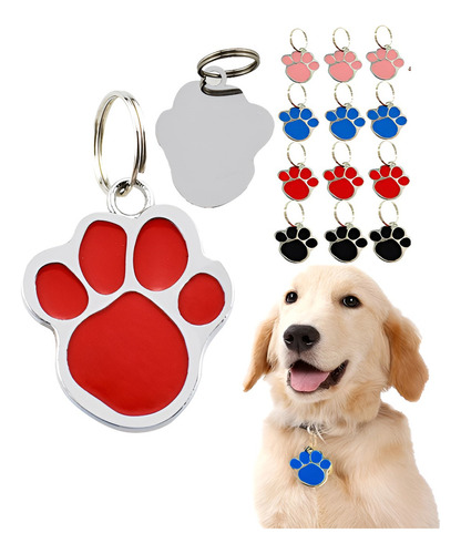 Placas Identificacion Para Perros Gatos Set 12 Placas Mascotas Collar
