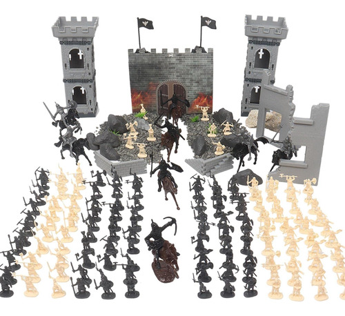 Juguete Castillo Medieval, Kit Modelo Castillos, Caballeros