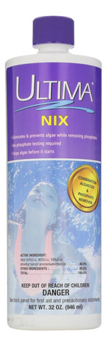 Nix Quitador De Algicidas Y Fosfatos Para Piscina, 1 Qt.