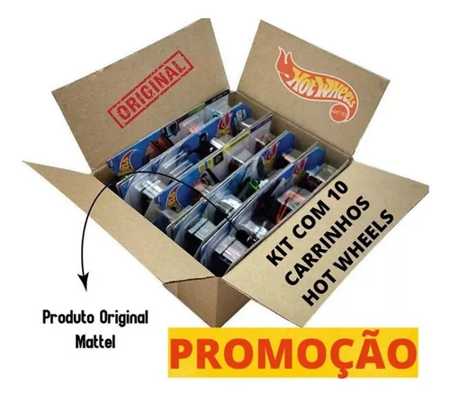 Caixa Com 10 Carrinhos Hot Wheels Sortidos - Mattel C/1 Raro - R$ 154,89