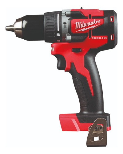 Taladro Percutor Milwaukee Sin Escobillas Batería 18v Color Rojo