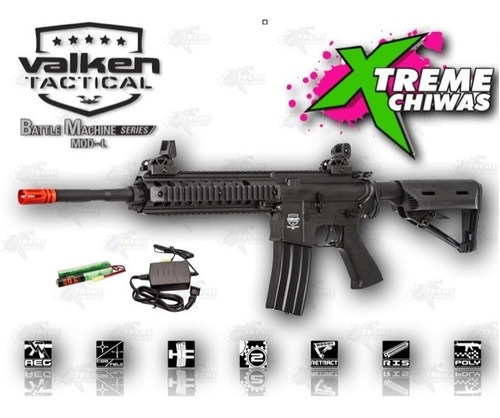 Marcadora Airsoft Bm Valken Mod L Eléctrica Bbs 6mm Xtreme