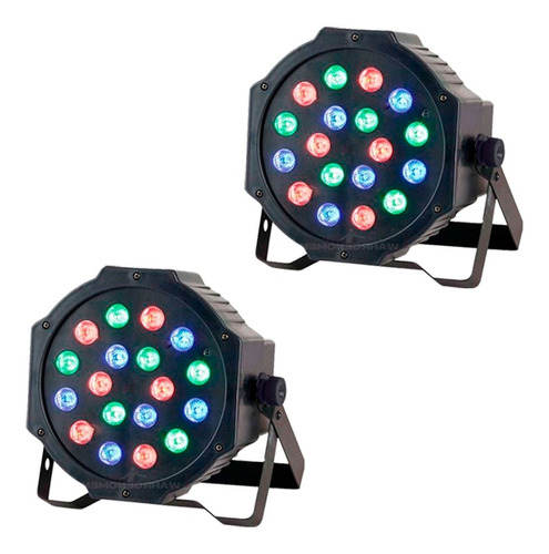 2 Cañon De Leds Rgb 18x1 Audioritmico Dmx Automatico